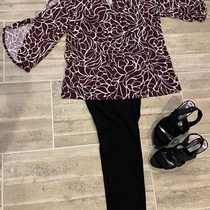 Chico’s size 2 (L) burgundy blouse